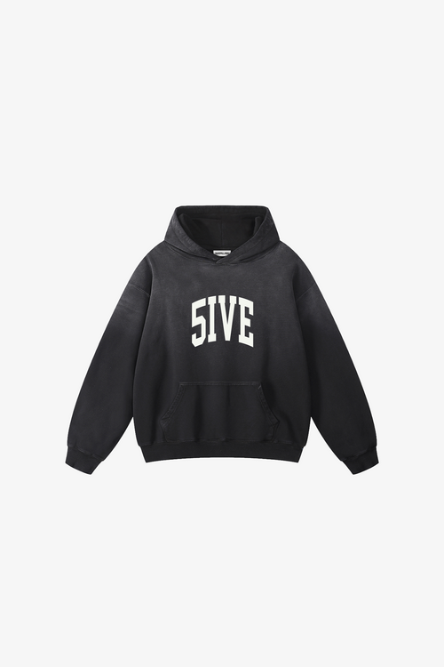 Black 5ivepillars oversized hoodie with 5ive front print – Muslim streetwear