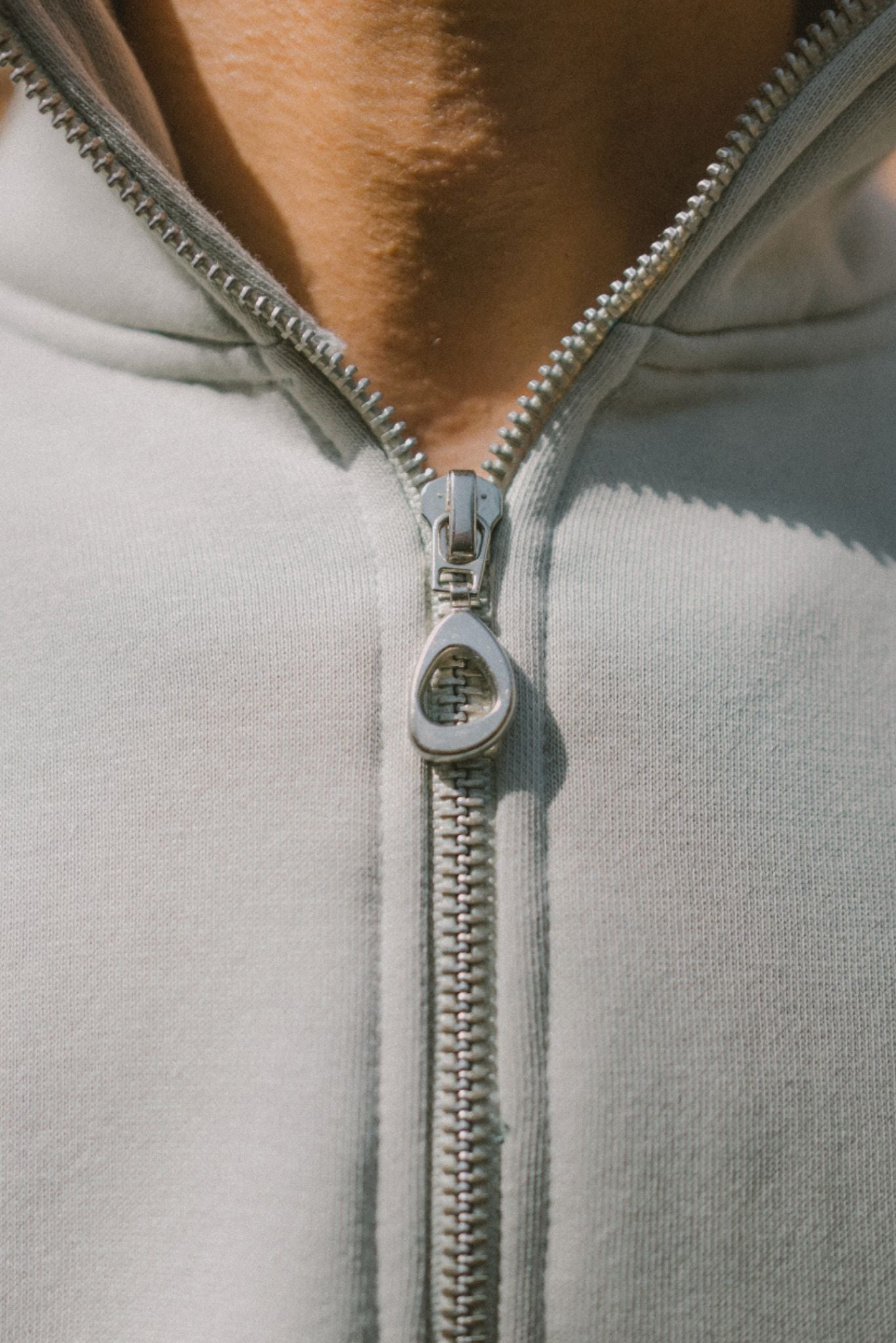 Script Quarter-Zip Fleece - Grey (Cropped)