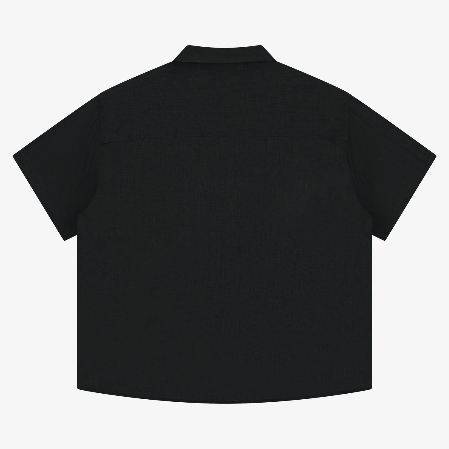 Floral Linen Button Up - Black