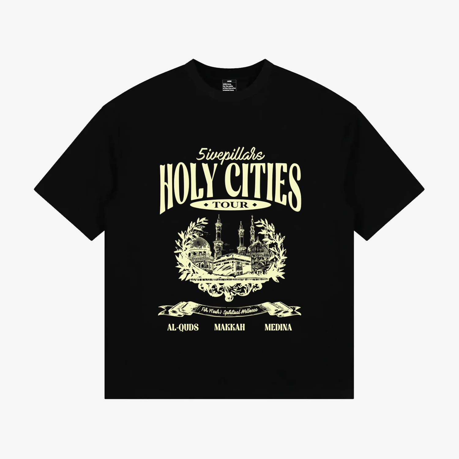 Holy Cities Tour Tee - Washed Black