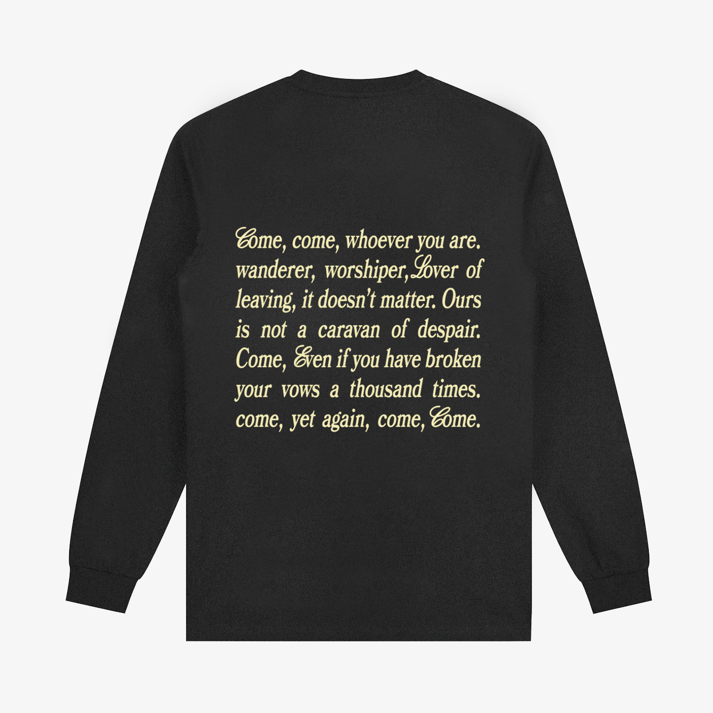 Come Home Long Sleeve Tee - Washed Black