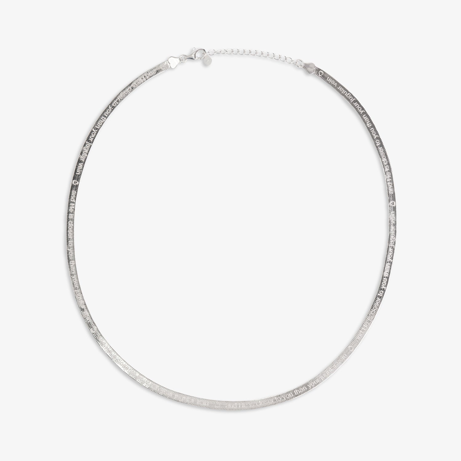 Closer Herringbone Necklace - Silver