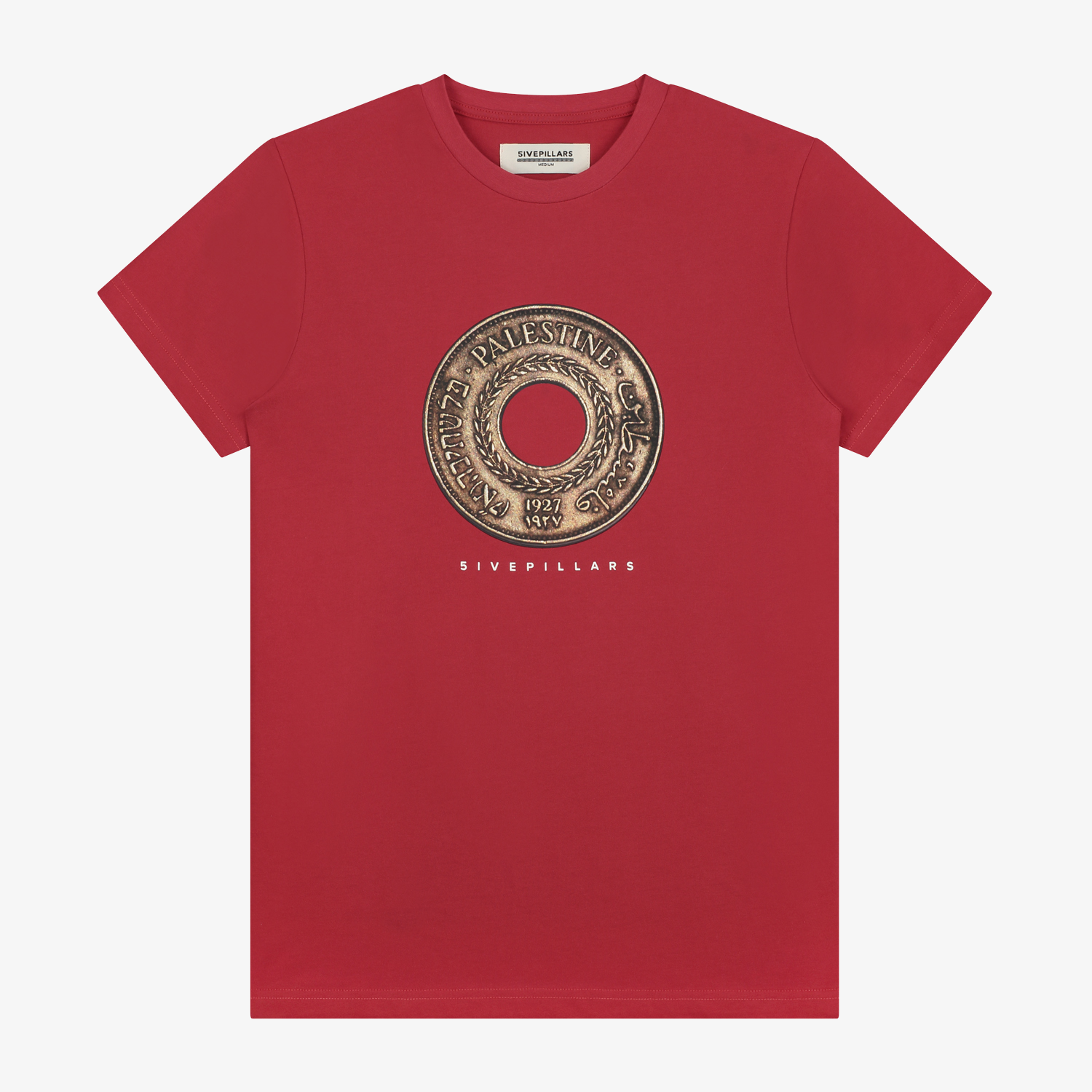 Palestine Coin Tee - Red (100% Proceeds to MATW)